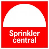 Brandskylt - Sprinklercentral