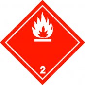 ADR STICKER / SIGN - CLASS 2.1b FLAMMABLE GAS GAS