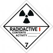 ADR STICKER / SIGN - CLASS 7.a RADIOACTIVE MATERIAL