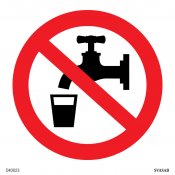 Ej dricksvatten symbol skylt