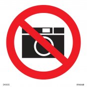 Fotografering förbjuden symbol skylt