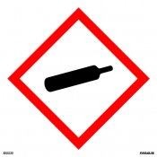 Varningsskylt gasbehållare symbol