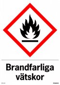 Varningsskylt - brandfarliga vätskor