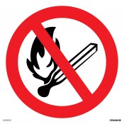 Eld förbud symbol skylt